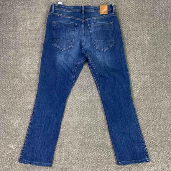 DU/ER Duer Jeans Men's 36 x 32 Fit 35 x 28.5 Blue L2X Relaxed Taper Stretch N2X - Picture 3 of 15